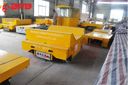 Steel Mill Carry 10 Ton Steel Coil Motorized Transfer Trolley - Exported To Korea