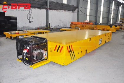 Prefabricated Parts Handling 20t Diesel Engine Power Transfer Carrier Running On Steel Rail - Exported Thailand