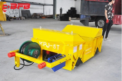 Motorized 5 Ton Steel Coil Transfer Rail Cart Moving Workshop Roll Coil