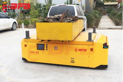 2T Laser Guided Agv Robot Automated Guided Carts With Lifting For Yard Shifting Rebar