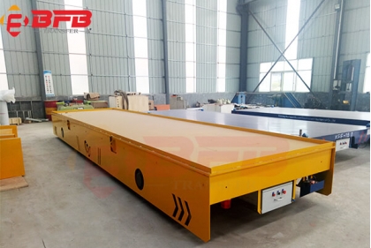 50T Rail Cable Drum Powered Transfer Trolley For Steel Mill Scrap Material Handling