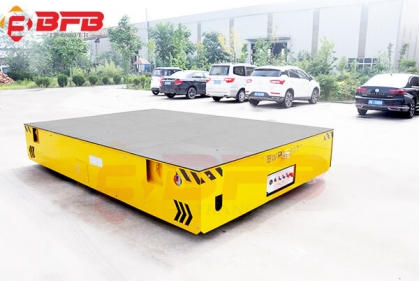 30T Battery Power Trackless Steerable Transfer Cart For Machinery Handle