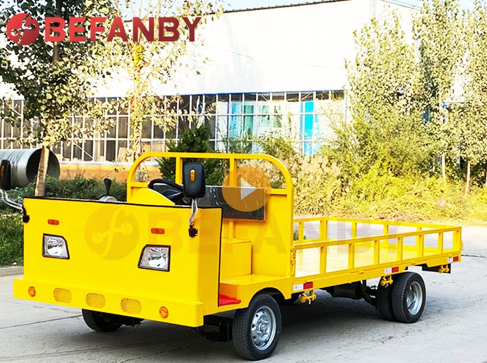 Battery Power Electric Platform Truck With Cabin