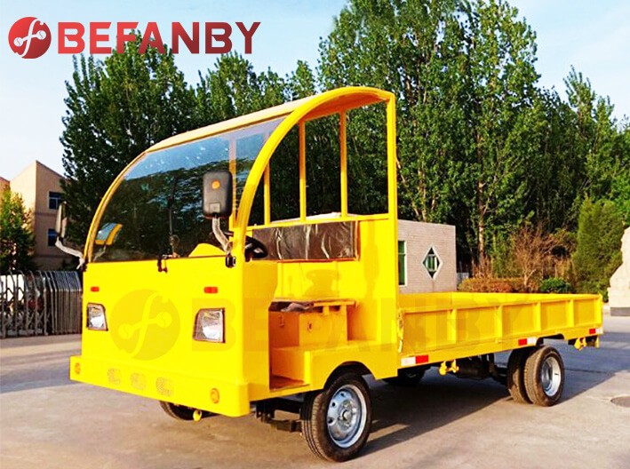Battery Power Electric Platform Truck With Cabin