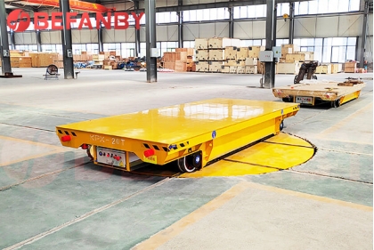 20T Battery Operated Load Transfer Trolley Rail Turntable 25 Tons