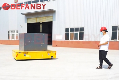 Qatar 5 Tons Trackless Electrical Trolley For Material Movement