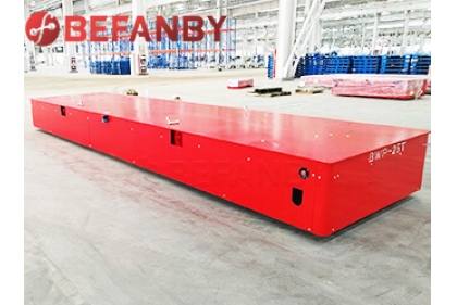 25T Battery Driven Flat Deck Trackless Transfer Cart For Assembly Line