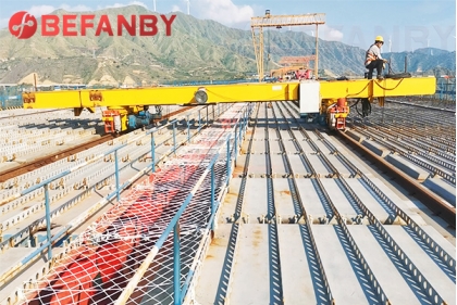 100T Generator Powered Rail Guided Transfer Vehicle For Heavy Beam Handling