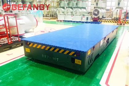 10T Steerable Trackless Electric Transfer Cart For Production Lines