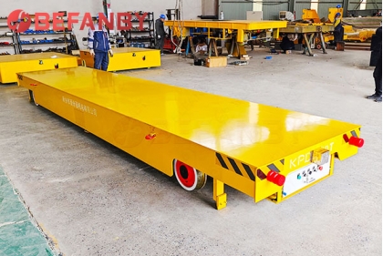 10Ton Low Voltage Railway Powered Transfer Cart Application Case In High Temperature Environment