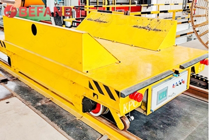 5Ton Automated Rail Electric Transfer Cart Enables Production Line Upgrade