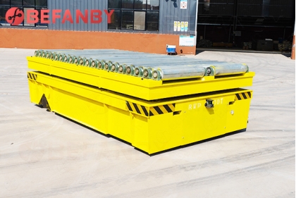 Customized 10Ton Trackless Electric Roller Cart Case Study Enables Efficient Production Line Transfer