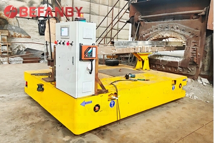 Customized Case Study Of Intelligent Material Handling AGV Flatbed Carts Adapted To High Temperature Smelting