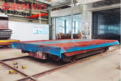 Customized Rail Mounted Material Transfer Cart Solution For Precision Manufacturing Workshops