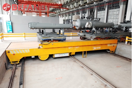 150Ton Heavy Duty Rail Transfer Cart For Ice Wheel Conditions Custom Case Study