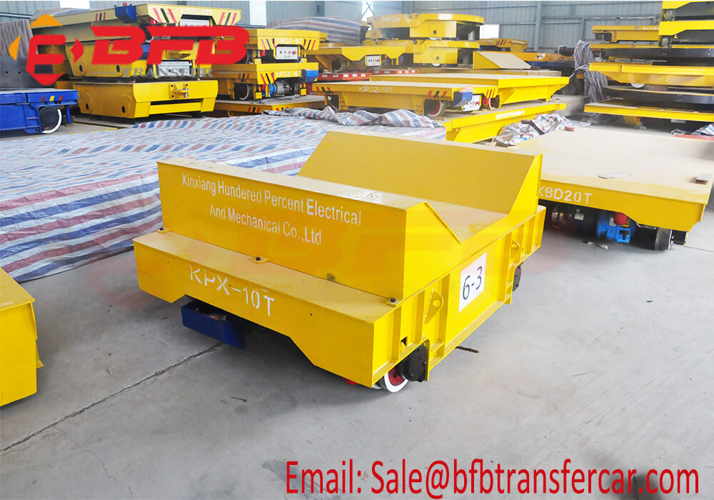 Steel coil motorized transfer trolley