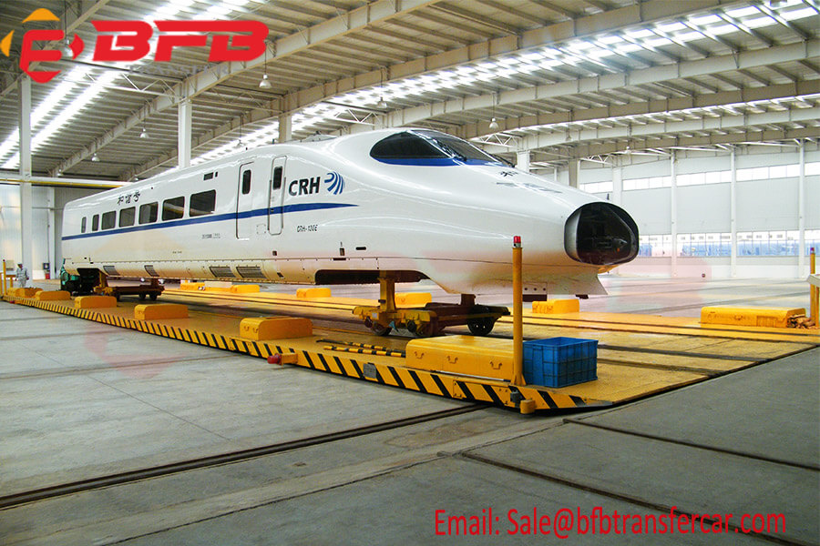 Workshop Railway Traverses For Rail Car Facility 40T Busbar Powered Wireless Control