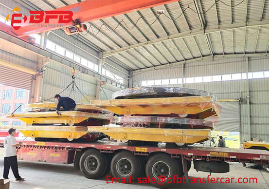 Customized Factory Rail Transfer Flat Cart For Spray Painting Booth - Anti-high Temperature