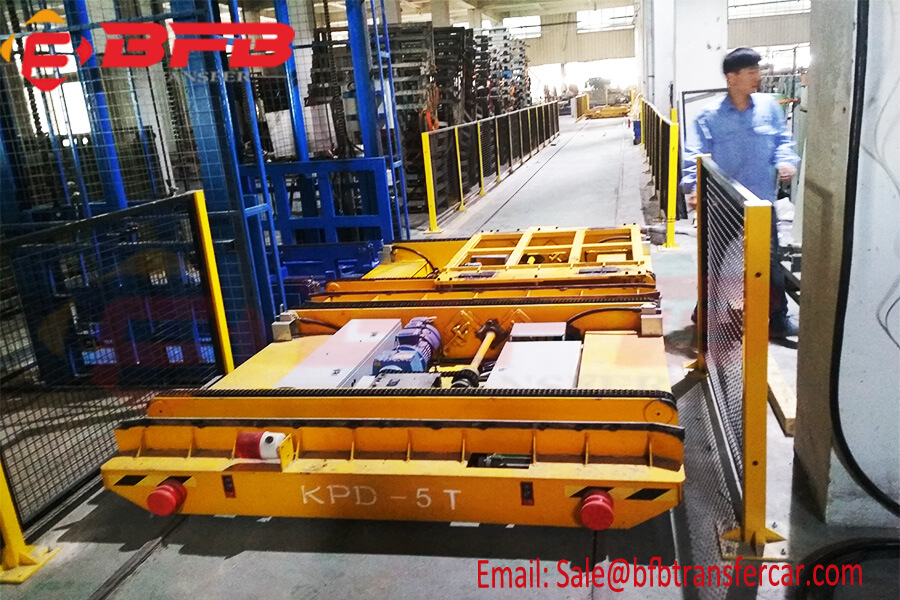 Automatic System 5t Industry Rail Transport Cart For Steel Plate Handling