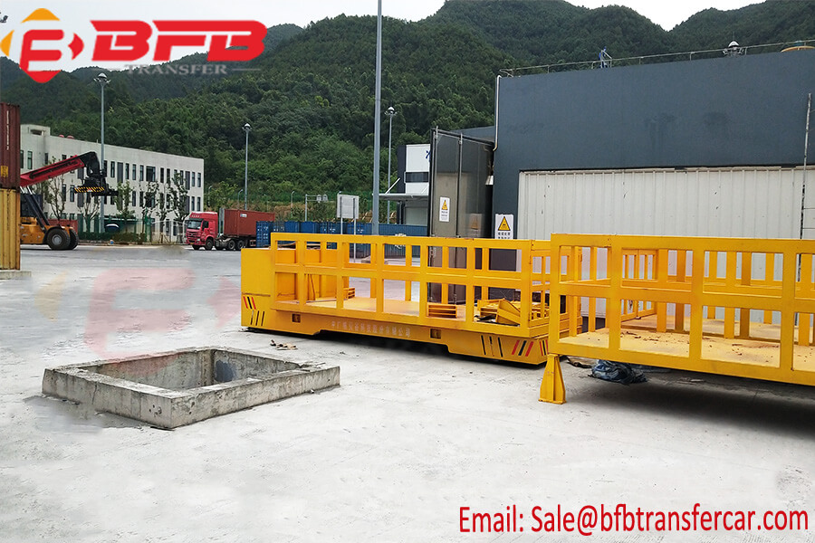 20 Ton Steering Flat Transfer Cart For Road Environmental Protection Equipment Carrying