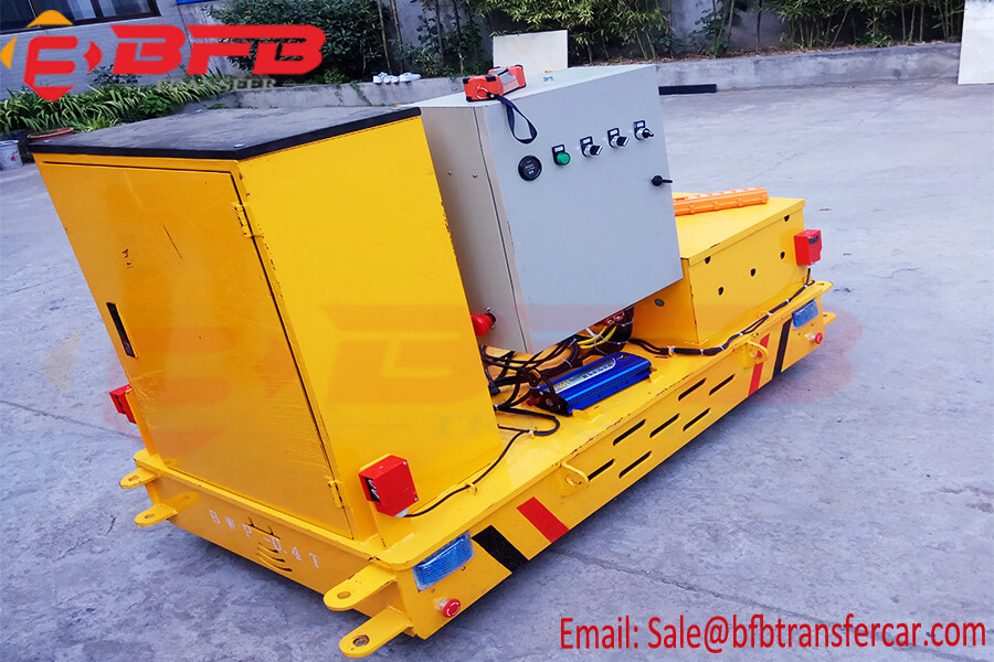 400kg Battery Power Steerable Trackless Transfer Cart For Superconducting Materials Handling