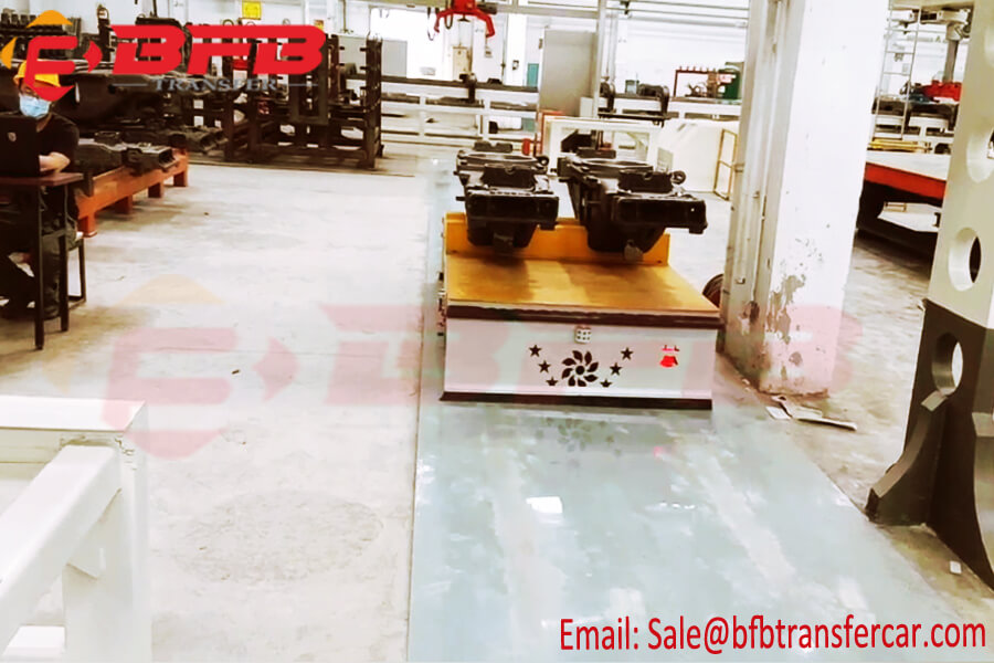 10 Ton Electric Trackless Agv Flat Car For Workshop Die Transport