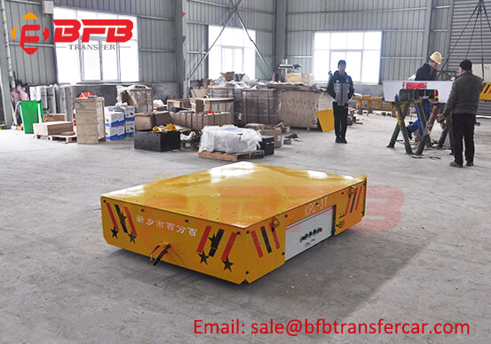 3 Ton Industrial Busbar Operated Rail Mount Transfer Cart With Circular Orbit Exported Oman