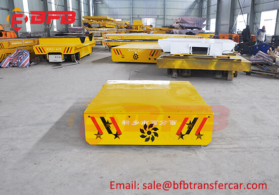 3 Ton Industrial Busbar Operated Rail Mount Transfer Cart With Circular Orbit Exported Oman