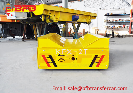 2T DC Motorized Rail Coil Transfer Trolley On Railways Exported Uzbekistan