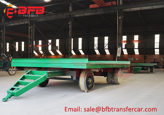 6t Indoor Transfer Trolley With Solid Rubber Tyres For Plastic Package Handling Exported Vietnam