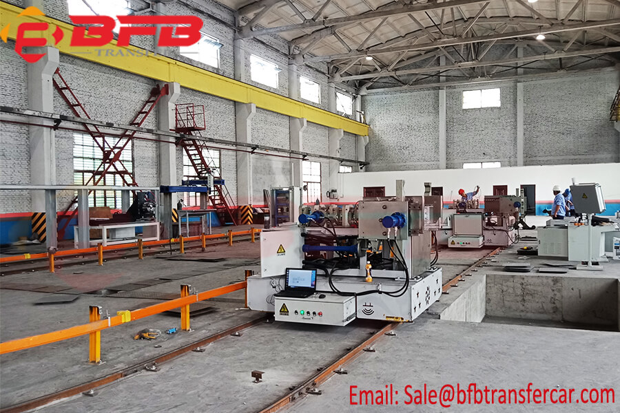 3MT Busbar Powered Industry Transfer Trolley On Rails With Turning System