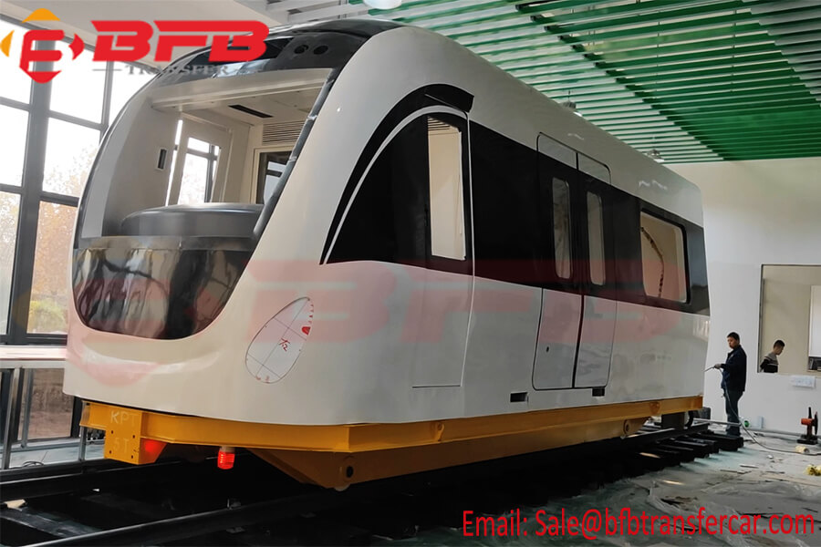 5 Ton Tow Cable Flatbed Motorized Transfer Rail Car Supplier For Locomotive Handling