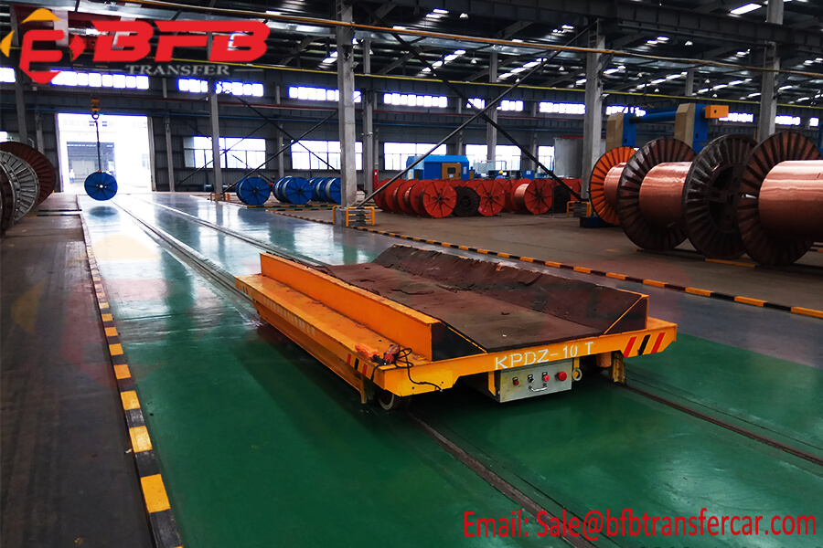 KPDZ Automatic Motorized Rail Transfer Car For 10T Cable Drum Transportation