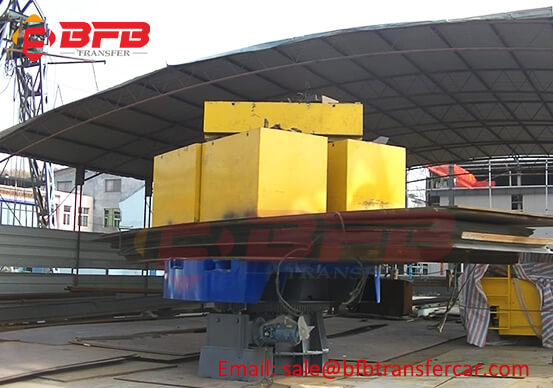 50T Rail Transfer Cart And 55T Railway Turntable Load Test Before Shipping