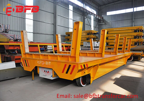 Transfer Trolley For Coils Handling Moved On Rails Powered By Conductor Rails