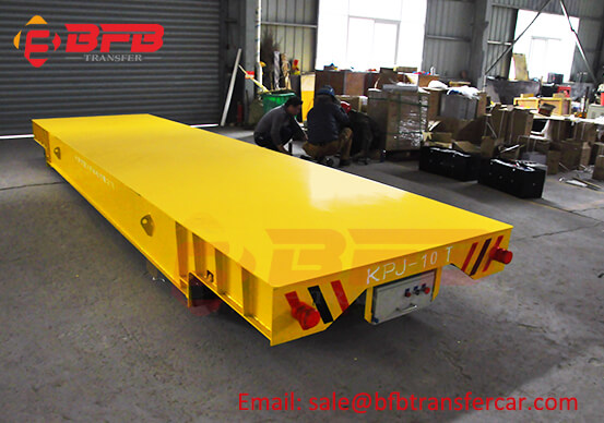 KPJ 10T Rails Movement Transfer Cart For Workshop Aluminum Strip Carrying Cable Drum Driven