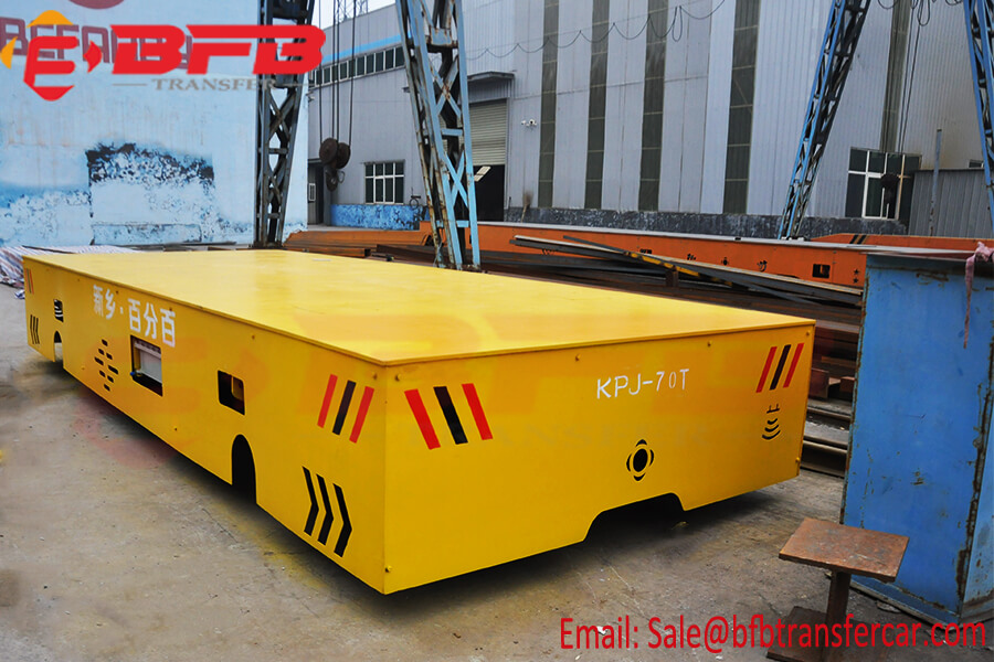 70 Ton Electric Powered Transfer Trolley On Rails With Anti - Explosion Military Workshop