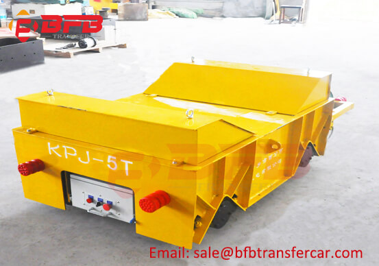 Motorized 5 Ton Steel Coil Transfer Rail Cart Moving Workshop Roll Coil