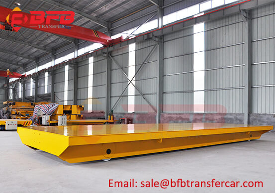 Explosion Proof Hand Powered Rail Car Flatbed Trolley For Spray Painting Room