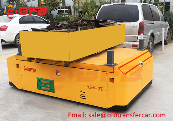 2T Laser Guided Agv Robot Automated Guided Carts With Lifting For Yard Shifting Rebar