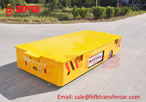 10T Mold Trackless Transfer Car With Manual Lifting System For Production Line