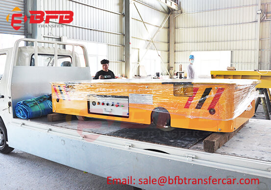 10T Mold Trackless Transfer Car With Manual Lifting System For Production Line