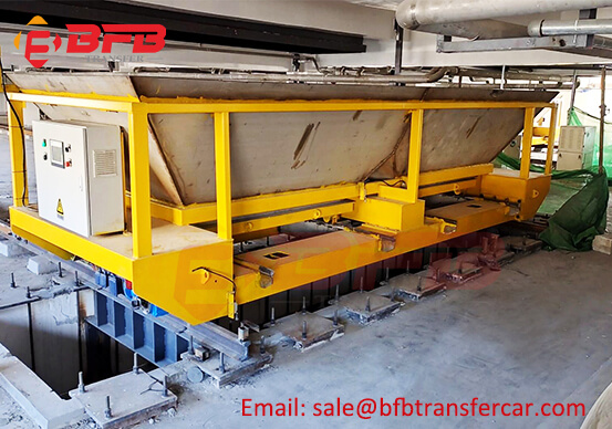 Automatic 10T Transfer Cart Trolley On Rails For Scrap Material Handling