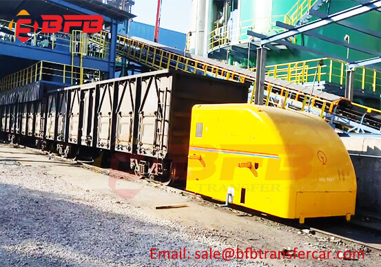 Site Showing Busbar Power Train Tractor Transfer Cart On Rails