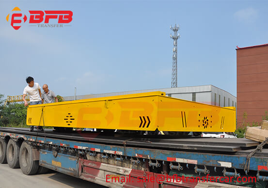 10T No Power Industrial Turning Rail Transfer Trolley For Special Equipment Handle