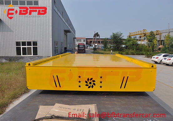 10T No Power Industrial Turning Rail Transfer Trolley For Special Equipment Handle