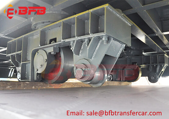 10T No Power Industrial Turning Rail Transfer Trolley For Special Equipment Handle