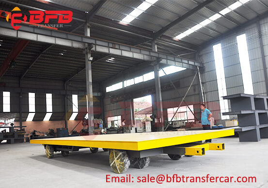 Forklift Push 15T Material Transfer Flat Platform Cart For Manufacturing Workshop