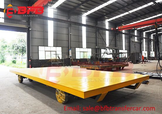 Forklift Push 15T Material Transfer Flat Platform Cart For Manufacturing Workshop