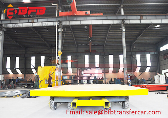 Forklift Push 15T Material Transfer Flat Platform Cart For Manufacturing Workshop